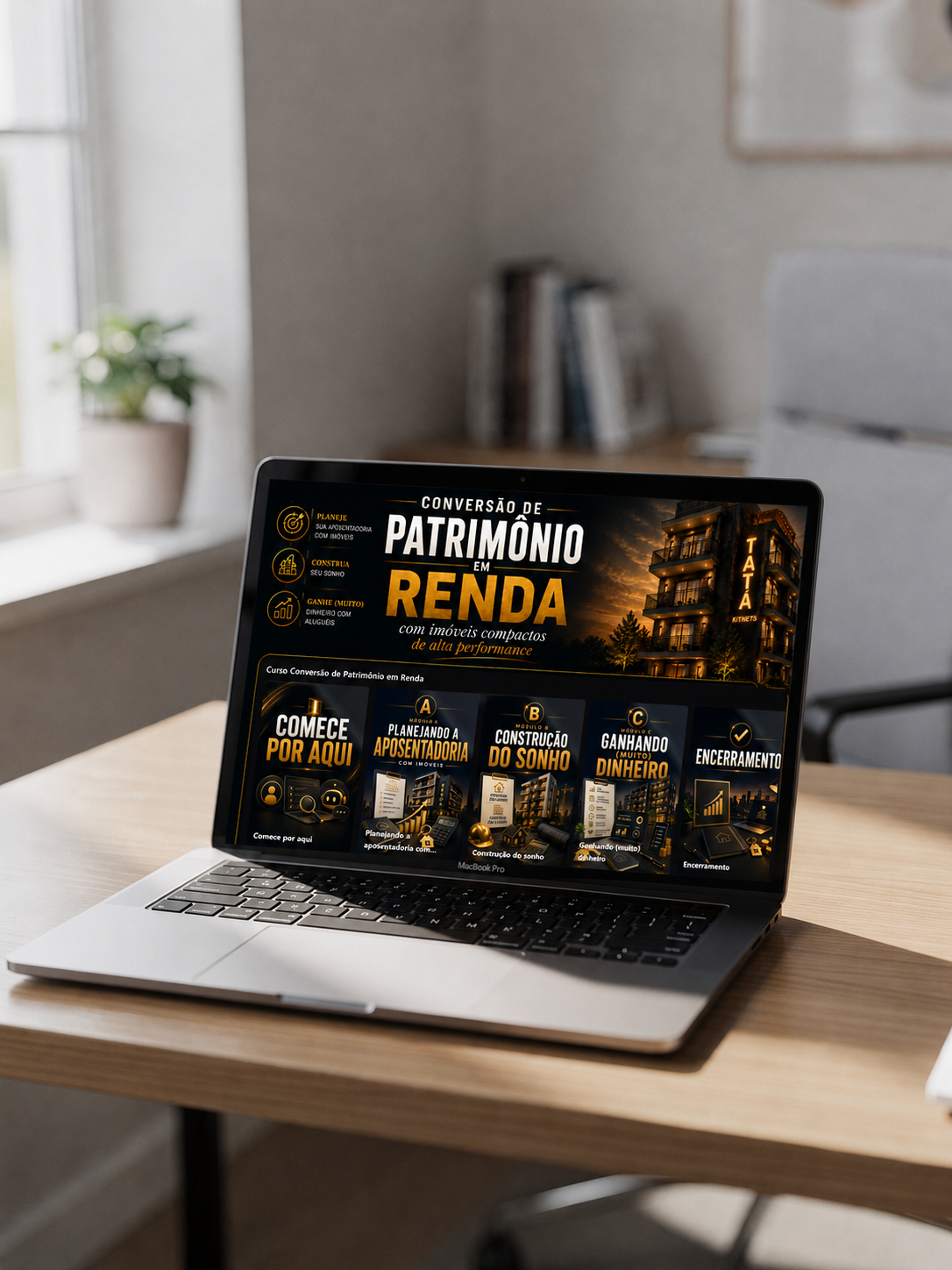 Plataforma de ensino CPR aberta em um notebook